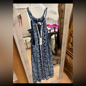 NWT Max Studio Blue and White Midi Dress